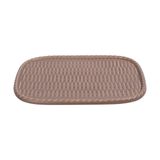  Cocoa - Rectangular Plate 25cm - Dĩa chữ nhật đan tre có viền 25cm nâu trổ (matte) (Bamboo collection) 