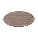  Cocoa - Round Plate 22.5cm - Dĩa tròn đan tre 22.5cm nâu trổ (matte) (Bamboo collection) 