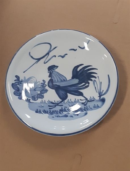  Cream - Round Plate 18cm - Dĩa ảo 18cm xanh lam Thôn Quê (Le Coq collection) 