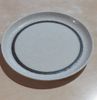 Blanche - Round Plate 18cm - Dĩa tròn vành 18cm lộc phát bắt chỉ nâu đồng viền trong lòng