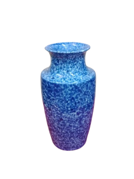  Vase 24cm - Bình hoa kim kê 24cm trắng phun hạt xanh 