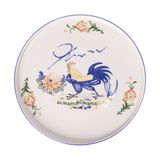  Cream - Round Flat Plate 26cm - Dĩa tròn vành đứng 26cm Sắc Màu Thôn Quê (Le Coq collection) 