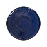  Saphir - Round Flat Plate 26cm - Dĩa tròn vành đứng 26cm xanh viền nâu tàn ong 