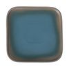 Aphrodite - Square Flat Plate 30cm - Dĩa vuông vành đứng 30cm xanh ngọc bích viền nâu (matte)
