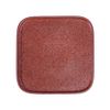 Terracotta - Square Flat Plate 22cm - Dĩa vuông vành đứng 22cm tử sa phun kem