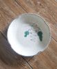 Blanche - Round Coup Plate 20cm - Dĩa ảo bóp 4 cánh 20cm phun vẽ lá