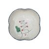 Blanche - Sauce Dish 9.5 x 2cm - Chén chấm bóp 4 cánh 9.5 x 2cm phun vẽ lá