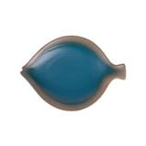  Aphrodite - Round Fish Plate 37cm - Dĩa cá tròn trơn 37cm xanh ngọc bích viền nâu (matte) 