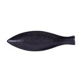 Noir - Long Fish Plate 40.5cm - Dĩa cá dài 40.5cm đen không vệt 