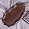 Ancient - Banana Leaf Plate 37cm - Dĩa lá chuối cạn 37cm nâu đồng