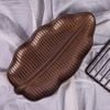 Ancient - Banana Leaf Plate 27cm - Dĩa lá chuối cạn 27cm nâu đồng