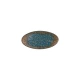  Aphrodite - Oval Chopstick Rest 6.5cm - Gác đũa oval dài 6.5cm xanh ngọc bích viền nâu phun hạt (matte) (Sandy collection) 