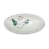  Blanche - Oval Plate 39 x 21cm - Dĩa oval 39 x 21cm phun vẽ lá 