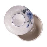 The 1980's - Bowl w/ Lid 10.5cm - Thố có nắp 10.5cm hoa văn thập niên 80 (có lộng) 