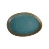  Aphrodite - Oval Plate 42 x 27cm - Dĩa oval 42 x 27cm xanh ngọc bích viền nâu phun hạt (matte) (Sandy collection) 
