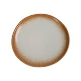  Ariel - Plate 21 x 20cm - Dĩa 21 x 20cm xanh ngọc viền nâu (matte) (Sandy collection) 