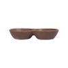  Cocoa - 2-compartment Sauce Dish 15.5 x 8.5cm - Chén chấm 2 ngăn 15.5 x 8.5cm nâu trổ (matte) 