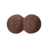  Cocoa - 2-compartment Sauce Dish 15.5 x 8.5cm - Chén chấm 2 ngăn 15.5 x 8.5cm nâu trổ (matte) 