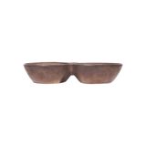  Ancient - 2-compartment Sauce Dish 15.5 x 8.5cm - Chén chấm 2 ngăn 15.5 x 8.5cm nâu đồng 