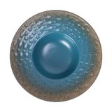  Aphrodite - Soup Plate 26.5cm - Dĩa bay 26.5cm vành tre đan xanh ngọc bích viền nâu (matte) 