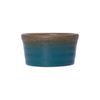 Aphrodite - Sauce Dish 9 x 4.5cm - Chén sốt sọc tròn 9 x 4.5cm xanh ngọc bích viền nâu (matte)