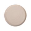 Beige - Round Flat Plate 26cm - Dĩa tròn vành đứng 26cm màu be (Sandy collection)