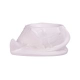  Blanche Neige - Cassis Cornuta 25 x 11cm - Dĩa trang trí kim khôi vàng 25 x 11cm tuyết trắng 