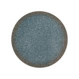  Aphrodite - Show Plate 26cm - Dĩa bằng 26cm xanh ngọc bích viền nâu phun hạt (matte) (Sandy collection) 