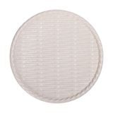  Beige - Round Plate 18cm - Dĩa tròn đan tre 18cm màu be (Bamboo collection) 