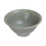  Chlorite - Rice Bowl 13 x 6.5cm - Chén cơm đan tre 13 x 6.5cm xanh lá đậm trổ (matte) (Bamboo collection) 