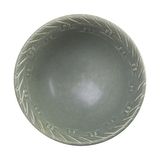  Chlorite - Rice Bowl 13 x 6.5cm - Chén cơm đan tre 13 x 6.5cm xanh lá đậm trổ (matte) (Bamboo collection) 