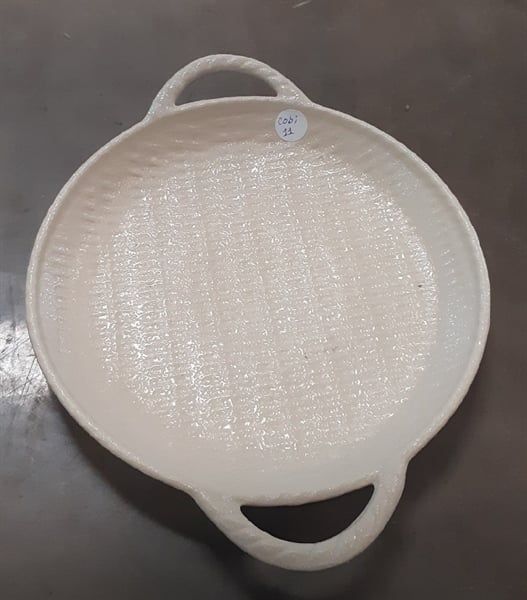  Beige - 2-handle Pan 28cm - Chảo 2 quai đan tre 28cm màu be (Bamboo collection) 