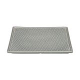  Chlorite - Rectangular Plate 24.5 x 19.5cm - Dĩa chữ nhật đan tre 24.5 x 19.5cm xanh lá đậm trổ (matte) (Bamboo collection) 