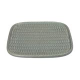  Chlorite - Square Plate 22cm - Dĩa vuông đan tre 22cm xanh lá đậm trổ (matte) (Bamboo collection) 
