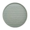 Chlorite - Round Flat Plate 30cm - Dĩa tròn vành đứng đan tre 30cm xanh lá đậm trổ (matte) (Bamboo collection)