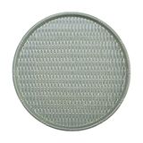  Chlorite - Round Flat Plate 26cm - Dĩa tròn vành đứng đan tre 26cm xanh lá đậm trổ (matte) (Bamboo collection) 