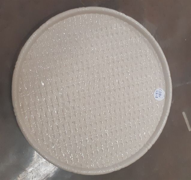  Beige - Round Flat Plate 30cm - Dĩa tròn vành đứng đan tre 30cm màu be (Bamboo collection) 