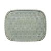 Chlorite - Rectangular Plate 30cm - Dĩa chữ nhật đan tre có viền 30cm xanh lá đậm trổ (matte) (Bamboo collection)