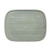 Chlorite - Rectangular Plate 25cm - Dĩa chữ nhật đan tre có viền 25cm xanh lá đậm trổ (matte) (Bamboo collection)