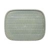 Chlorite - Rectangular Plate 21cm - Dĩa chữ nhật đan tre có viền 21cm xanh lá đậm trổ (matte) (Bamboo collection)