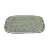  Chlorite - Rectangular Plate 21cm - Dĩa chữ nhật đan tre có viền 21cm xanh lá đậm trổ (matte) (Bamboo collection) 