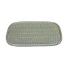  Chlorite - Rectangular Plate 21cm - Dĩa chữ nhật đan tre có viền 21cm xanh lá đậm trổ (matte) (Bamboo collection) 