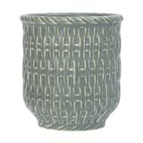  Chlorite - Mug 8 x 9cm - Ly nước đan tre 8 x 9cm xanh lá đậm trổ (matte) (Bamboo collection) 