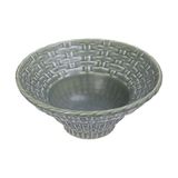  Chlorite - Bowl 15cm - Bát chiết yêu đan tre 15cm xanh lá đậm trổ (matte) (Bamboo collection) 