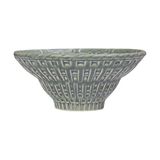  Chlorite - Bowl 13cm - Bát chiết yêu đan tre 13cm xanh lá đậm trổ (matte) (Bamboo collection) 