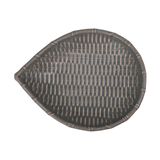  Chlorite - Leaf Plate 19cm - Dĩa lá đan tre 19cm xanh lá đậm trổ (matte) (Bamboo collection) 
