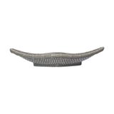  Chlorite - Rhombus Plate 40cm - Dĩa hình thoi đan tre 40cm xanh lá đậm trổ (matte) (Bamboo collection) 