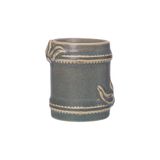  Chlorite - Salt Shaker 6.5cm - Hũ muối lóng tre 6.5cm xanh lá đậm trổ (matte) (Bamboo collection) 