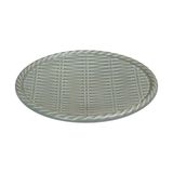  Chlorite - Round Plate 16cm - Dĩa tròn đan tre 16cm xanh lá đậm trổ (matte) (Bamboo collection) 