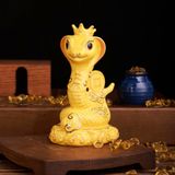  Décor - Tượng Quý Bà "Ất Tỵ Như Ý" màu vàng bắt chỉ vàng 